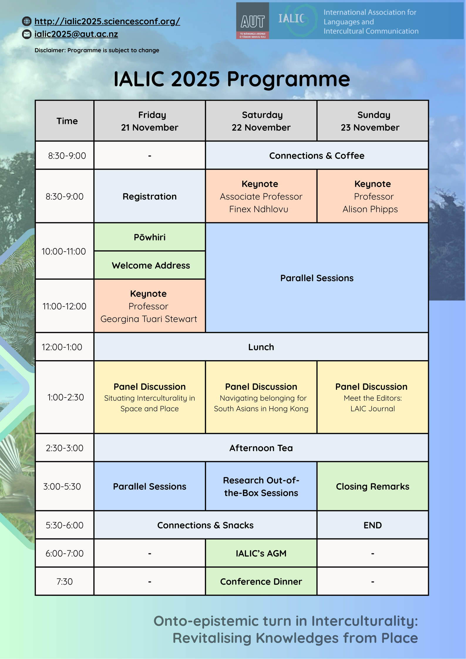 IALIC 2025 Auckland - Aotearoa - Programme (29082025)